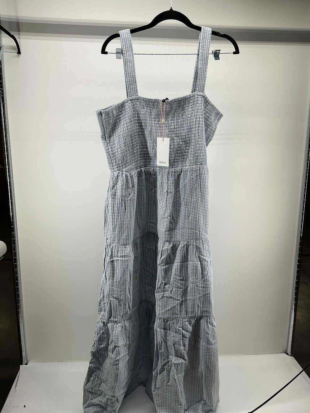 100% Organic Cotton Gauze Smocked Sleeveless Maxi Dress